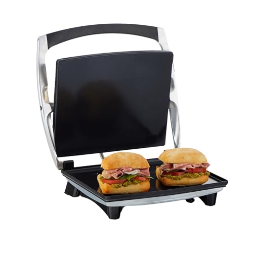 IMUSA 12 x 10 Inch Stainless Steel Electric Panini Press Ceramic